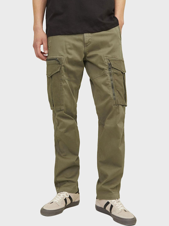Trousers Cargo Elastic in Relaxed Fit Olive