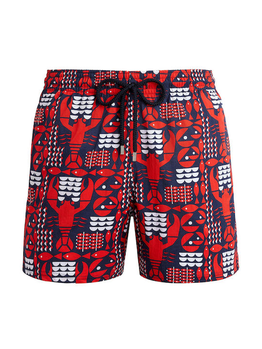 Vilebrequin Men's Swimwear Shorts Marine Blue with Patterns