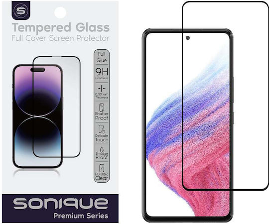 Hardy Glass Sonique Premium Series HD Full Cover 9H Samsung Galaxy A51 Galaxy A53 5G Black