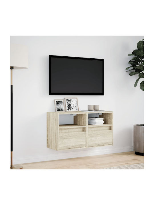 Комоди Дървени Дъб Сонома 2бр 41x31x45см