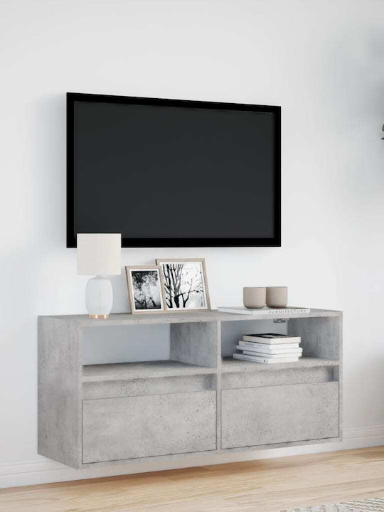 Stand TV Gri Beton - Gri L100xA31xÎ45cm