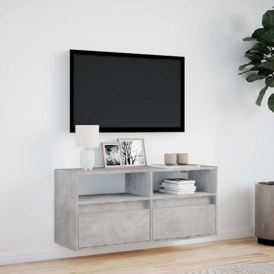Gray Concrete TV Stand 100x31x45cm