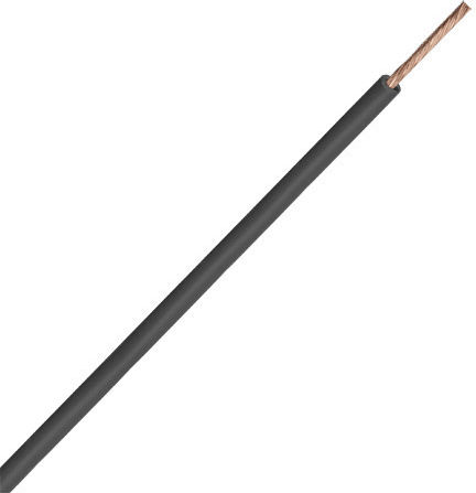 Elmark Καλώδιο Ρεύματος τύπου NYAF με Διατομή 1x1.5mm² σε Μαύρο Χρώμα 1m