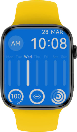 Daniel Klein DT8 Pro 45mm Smartwatch με Παλμογράφο (Κίτρινο)
