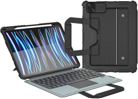 Nillkin Bumper GO Durable Bag with Keyboard in International English Black for iPad Air 2020/2022 iPad Pro 2020 11" iPad Pro 2021 11" iPad Pro 2022 11"