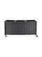 Beliani Plastic Planter Box Black 82cm