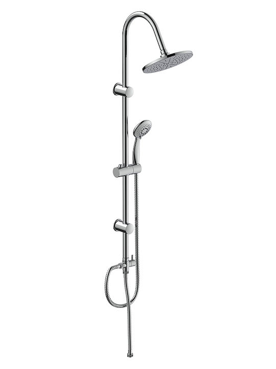 Idro Bric Duschsäule ohne Armatur Silber