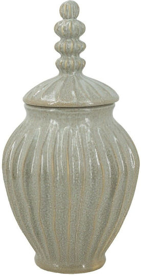 Artekko Διακοσμητικό Βάζο Κεραμικό Akali Μπεζ Φ25.5xΥ48cm