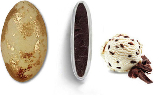 Zaxaropolis Κουφέτα Choco Splash σε Σχήμα Οβάλ Πλακέ με Γεύση Stracciatella Μπεζ 1000gr