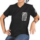 Tips Bluse Koch Baumwolle Damen Schwarz