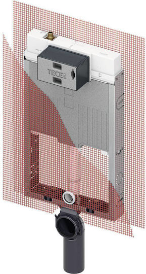Tece Box Octa Built-in Plastic Toilet Flush Rectangular Low Pressure