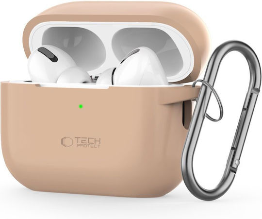 Tech-Protect Silicone Hook Θήκη Σιλικόνης με Γάντζο Cafe Latte για Apple AirPods Pro 2