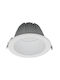 Elmark Round Metallic Recessed Spot with Integrated LED and Cool White Light White 21.7x21.7cm. 1pcs