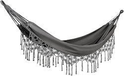 Beliani Fabric Hammock Grey 290x150cm