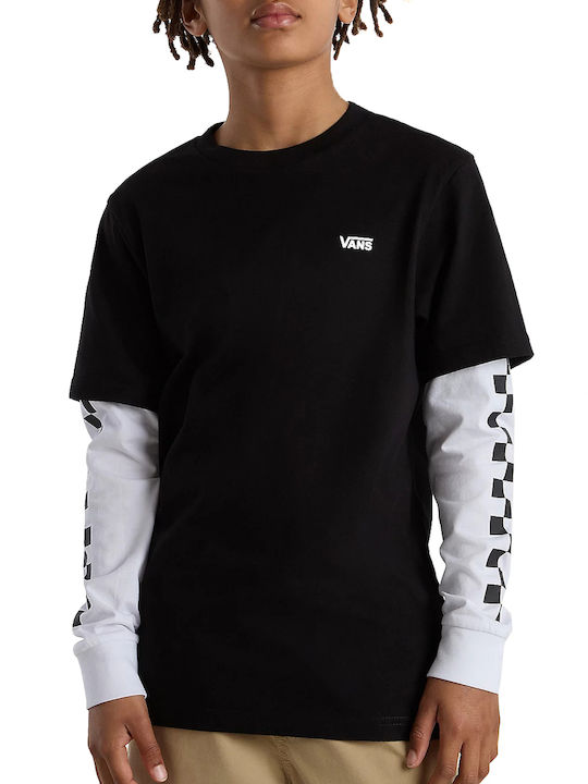 Vans Kids Blouse Long Sleeve Black Long Check Twofer