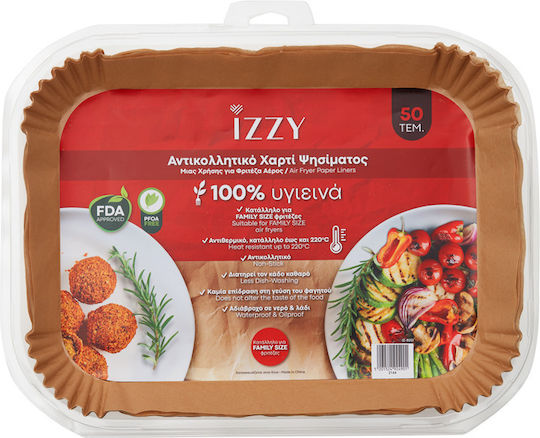 Izzy IZ-8251 Non-stick Papers for Air Fryer 33x23cm 50pcs