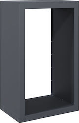 vidaXL Μεταλλικό Ράφι Αποθήκευσης Ξύλων 60x40x100cm Γκρι