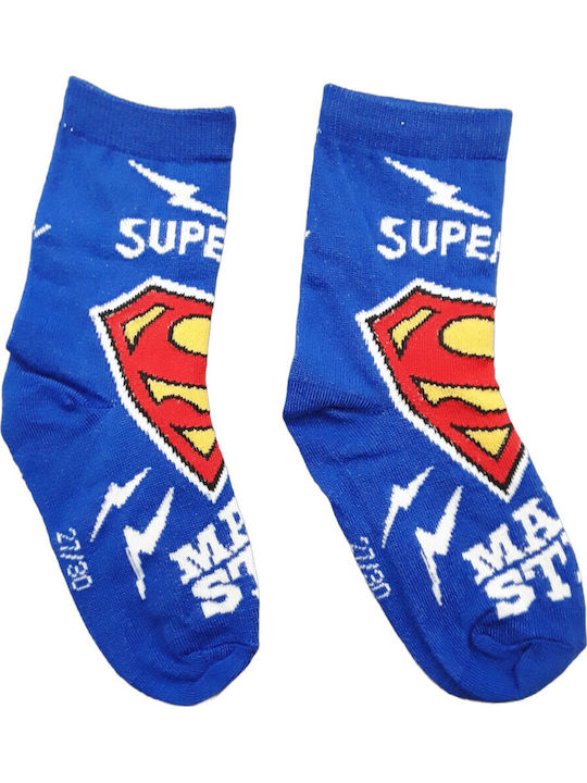 Disney Παιδικές Κάλτσες Superman Steel Blue