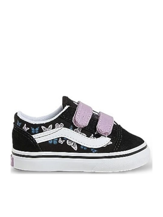Vans OLD SKOOL V Παιδικά Sneakers με Σκρατς Μαύρα