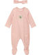 Guess Baby Bodysuit Set Long-Sleeved with Accessories Pink 2pcs