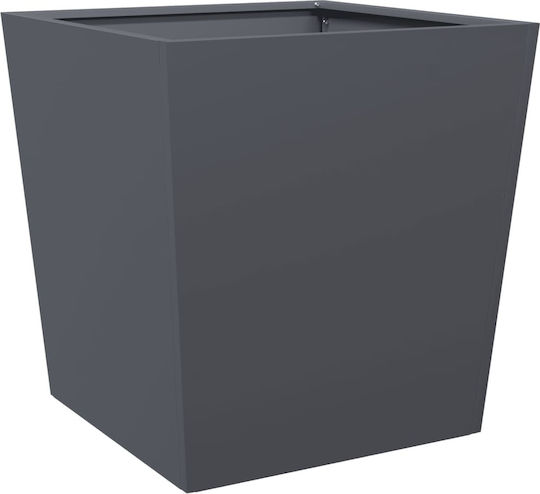 vidaXL Planter Box Metallic Charcoal 50x50x50cm.
