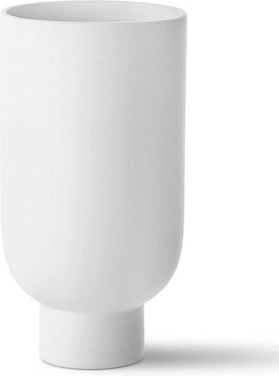 Aberto Design Διακοσμητικό Βάζο Κεραμικό Λευκό 13x13xΥ29cm