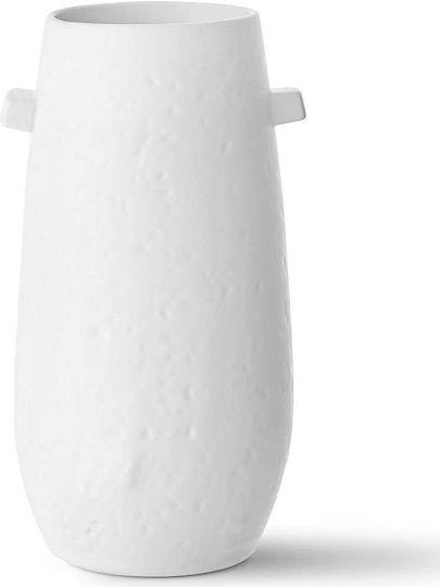 Aberto Design Διακοσμητικό Βάζο Κεραμικό Λευκό 16x15xΥ32cm
