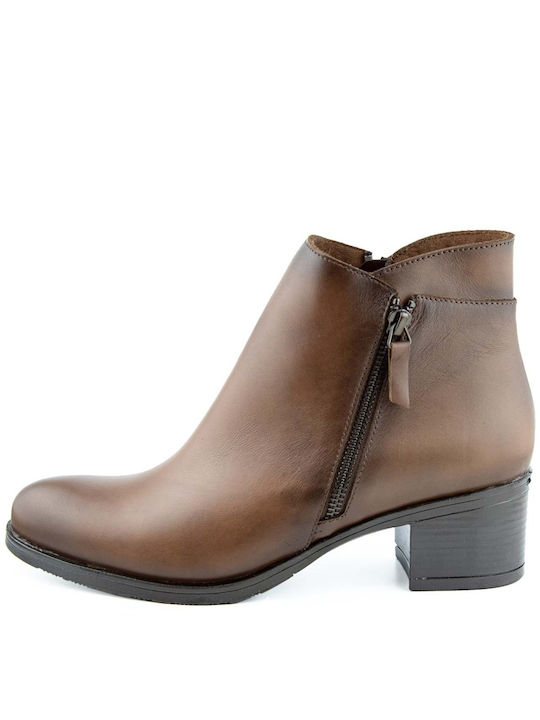 Ragazza Leather Women's Ankle Boots Brown