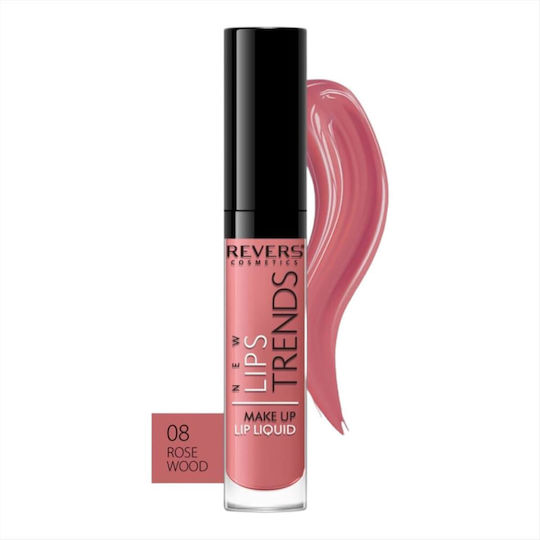 Revers Cosmetics Lips Trends Υγρό Κραγιόν Matte 08 Rose Wood