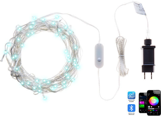 LED Weihnachtsbeleuchtung Weiß Vorhang