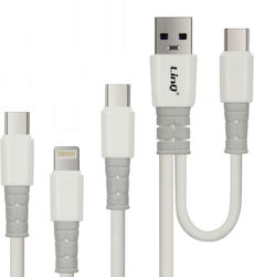LinQ USB zu Lightning / Typ-C / Micro-USB Kabel 1,2m TPC9133 LinQ USB zu Lightning / Typ-C / Micro-USB Kabel 1,2m TPC9133