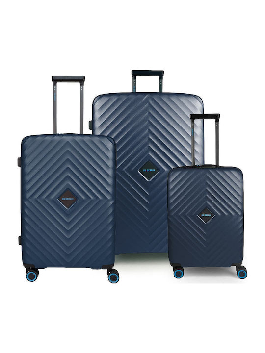 Bg Berlin Kofferset 55-65,5-75cm Cube Dunkelblau