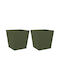 vidaXL Garden Set 2 Planters Metal Ladi