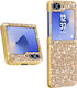 Avizar Hülle Galaxy Z Flip 6 Dünn Glänzend Gold
