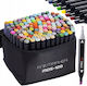 Loco Set of 120 Dual-Tip Markers Vibrant Colors Set of 120 Pieces