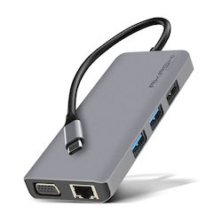 Akashi USB-C Docking Station με HDMI 4K PD Ethernet (ALTHUB9IN1TC)
