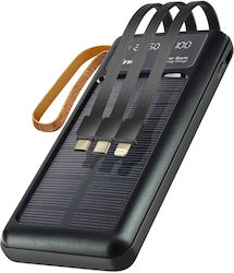 LinQ PD15200 Solar Power Bank 15000mAh Negru