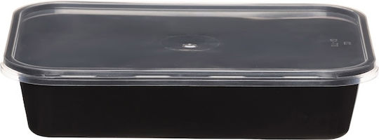 Ready Disposable Plastic PP Tableware for Hot / Microwave Safe 500ml Black 100pcs