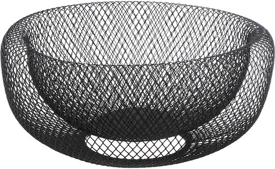 5Five Obstschale Metallisch Schwarz 27x27x13.5cm