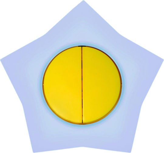 Metalka Vertieft Wandschalter Beleuchtung Zwei-Wege ohne Rahmen Yellow / Blue