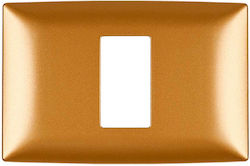 Elmark Lecce Schalterrahmen 1-fach in Gold Farb...