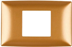 Elmark Lecce Schalterrahmen 2-fach in Gold Farb...