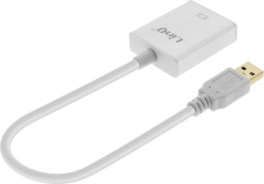 LinQ Конвертор USB-A Мъжки към HDMI Женски Сребрист 1 Брой U3-HD260