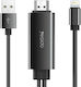 Yesido HDMI Cable Male - Lightning Male / USB-A Female 1.8m Black