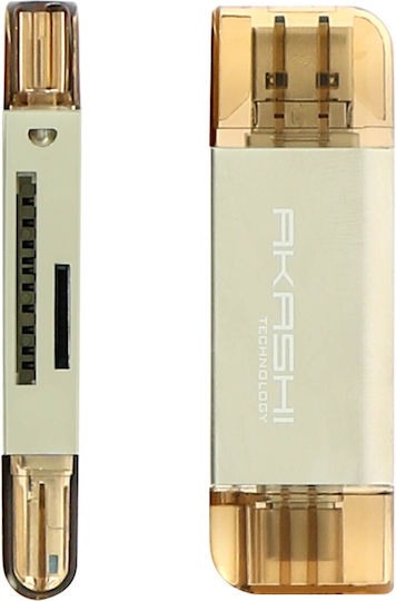 Akashi Четец на Карти USB 3.0 Type-C за /S/D/ / / / / / Сив