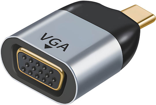 Avizar USB-C Männlich Zu USB-C Weiblich Gray 1Stück C2VGA