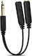 Avizar Конвертор 6.3mm Мъжки в 6.3mm 2x Женски 1 Брой ADAJACK-2JACK