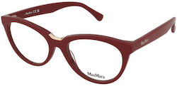 Max Mara Women's Acetate Cat Eye Red Prescripti...