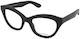 Alexander McQueen Γυναικείος Κοκκάλινος Σκελετός Cat Eye Μαύρος AM0395O-001