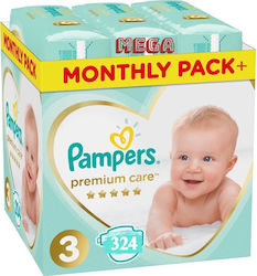 Pampers Πάνες με Αυτοκόλλητο Premium Care No. 3 για 6-10kg 360τμχ